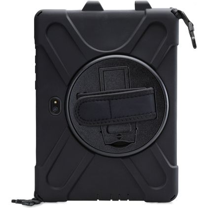Xccess Survivor All-round Coque Samsung Galaxy Tab Active Pro Coque arrière en Plastique rigide,Silicone + Bandoulière + Support Amovible - Noir