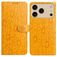 Mobigear Flowers Housse iPhone 17 Pro Etui Porte-Monnaie - Jaune