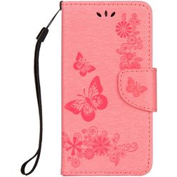 Mobigear Butterfly iPhone XS Étui Portefeuille - Rose