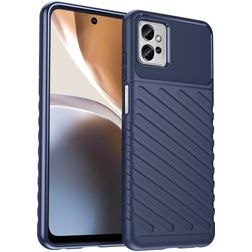 Mobigear Groove Coque Motorola Moto G32 Coque arrière en TPU Souple - Bleu