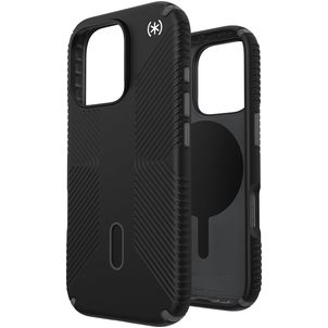 Speck Presidio2 Grip Coque iPhone 16 Pro MagSafe Coque arrière Rigide Anti-Chocs - Noir