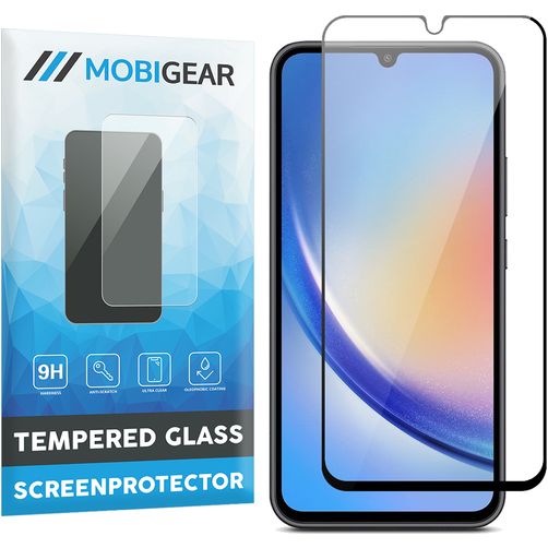 Mobigear Premium Samsung Galaxy A34 Verre trempé Protection d'écran - Compatible Coque - Noir