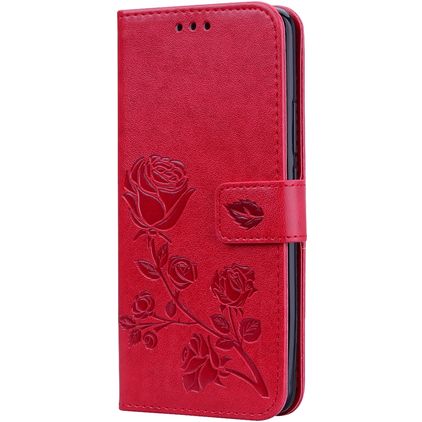 Mobigear Roses Huawei Mate 20 Pro Étui Portefeuille - Rouge