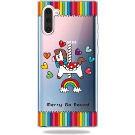 Mobigear Design Coque Samsung Galaxy Note 10 Coque arrière en TPU Souple - Carrousel