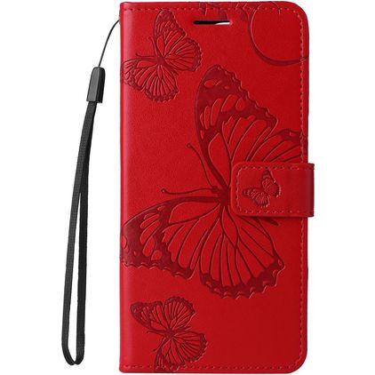 Mobigear Butterfly Housse HONOR 200 Lite Etui Porte-Monnaie - Rouge