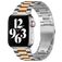 Mobigear Antwerp Bracelet Acier Apple Watch Fermeture boucle déployante - 49/46/45/44 mm - Rose doré / Argent