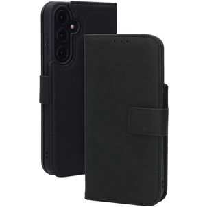 Mobiparts Wallet Housse Samsung Galaxy A35 Etui en Cuir Véritable Porte-Monnaie - Noir