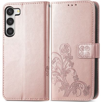 Mobigear Clover Housse Samsung Galaxy A54 Etui Porte-Monnaie - Rose doré