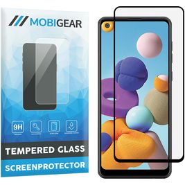 Mobigear Premium Samsung Galaxy A21 Verre trempé Protection d'écran - Compatible Coque - Noir