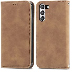 Mobigear Retro Slim Housse Samsung Galaxy S21 FE Etui Porte-Monnaie - Marron