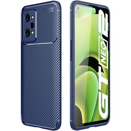Mobigear Racing Coque Realme GT2 Coque arrière en TPU Souple - Bleu