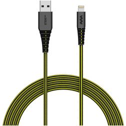 SoSkild Charging Cable - Câble USB-A vers Apple Lightning MFI 1.5 mètres - Noir / Jaune