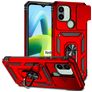 Mobigear Armor Ring Cam Slide Coque Xiaomi Redmi A1 4G Coque arrière Rigide Anti-Chocs avec Anneau-Support et Protecteur Lentilles - Rouge
