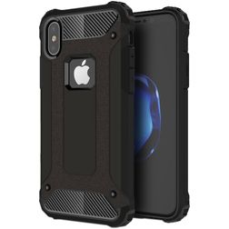 Mobigear Outdoor Coque iPhone XS Coque arrière Rigide Anti-Chocs - Noir