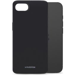 Mobilize Rubber Gelly Coque iPhone 16e Coque arrière en TPU Souple - Noir