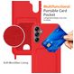 Mobigear Lanyard Card Samsung Galaxy A16 Coque avec cordon en Silicone et Porte-Cartes - Rouge
