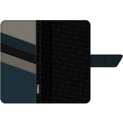 Valenta Snap Etui Housse en Cuir Véritable Porte-Monnaie - Large - Noir