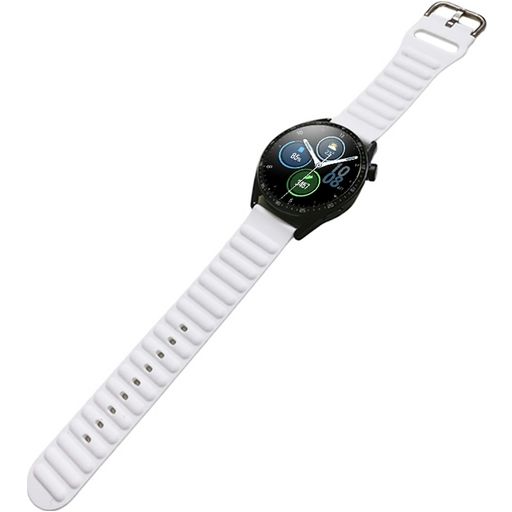 Mobigear Bumpy Bracelet Silicone Smartwatch Fermeture boucle ardillon - Connexion universelle de 20 mm - Blanc