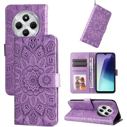 Mobigear Sunflower Housse Xiaomi Redmi 14C Etui Porte-Monnaie - Violet