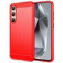 Mobigear Brushed Slim Coque Samsung Galaxy S24 FE Coque arrière en TPU Souple - Rouge