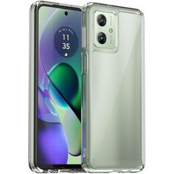 Mobigear Crystal Transparent Motorola Moto G54 Plastique rigide Coque arrière - Transparent