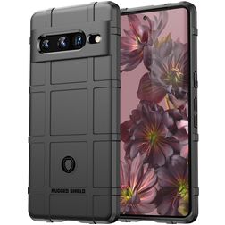 Mobigear Rugged Shield Google Pixel 7 Pro TPU souple Coque arrière Antichoc - Noir