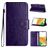 Mobigear Flowers Housse Samsung Galaxy A35 Etui Porte-Monnaie - Violet
