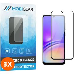 Mobigear Premium Samsung Galaxy A05 Verre trempé Protection d'écran - Compatible Coque - Noir (Lot de 3)