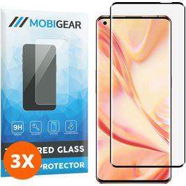 Mobigear Curved OPPO Find X2 Pro Verre trempé Protection d'écran - Compatible Coque - Noir (Lot de 3)