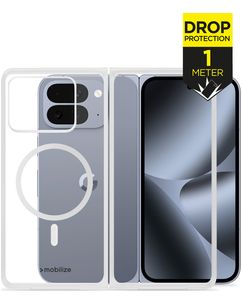 Mobilize Naked Protection Coque Transparente Google Pixel 11 Pro Fold MagSafe Coque arrière Rigide Anti-Chocs - Transparent