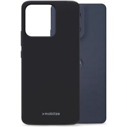 Mobilize Rubber Gelly Coque Motorola Moto G86 Coque arrière en TPU Souple - Noir