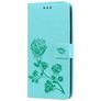 Mobigear Roses Housse Samsung Galaxy J6 Plus Etui Porte-Monnaie - Turquoise