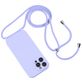 Mobigear Lanyard iPhone 15 Pro Coque avec cordon en Silicone - Violet