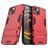Mobigear Armor Stand Coque iPhone 13 Coque arrière Rigide Anti-Chocs avec Support Amovible - Rouge
