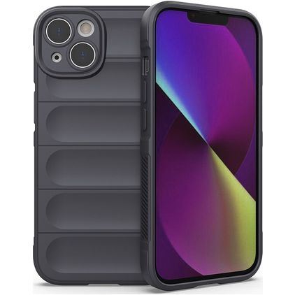 Mobigear Bumpy Coque iPhone 14 Coque arrière en TPU Souple - Charcoal