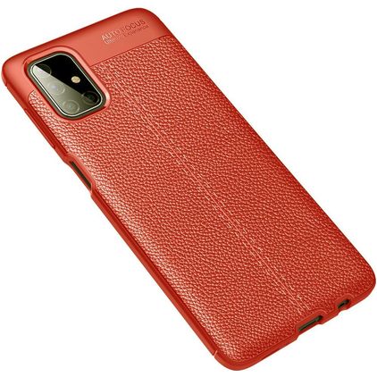 Mobigear Luxury Coque Samsung Galaxy M51 Coque arrière en TPU Souple - Rouge