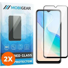 Mobigear Premium Vivo Y33s Verre trempé Protection d'écran - Compatible Coque - Noir (Lot de 2)