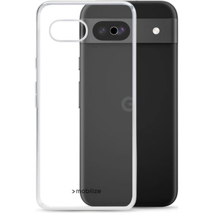 Mobilize Gelly Coque Transparente Google Pixel 8a Coque arrière en TPU Souple - Transparent