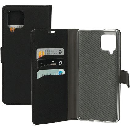 Mobiparts Saffiano Wallet Samsung Galaxy A42 Étui Portefeuille - Noir