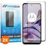 Mobigear Premium Motorola Moto G13 Verre trempé Protection d'écran - Compatible Coque - Noir (Lot de 2)
