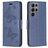 Mobigear Butterfly Housse Samsung Galaxy S23 Ultra Etui Porte-Monnaie - Bleu