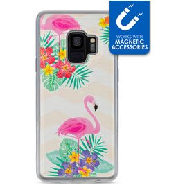 My Style Magneta Coque Samsung Galaxy S9 Coque arrière en TPU Souple - Flamingo