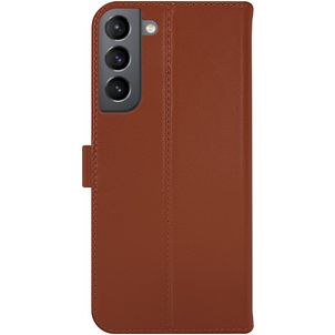 Valenta Classic Housse Samsung Galaxy S22 Plus Etui en Cuir Véritable Porte-Monnaie - Marron