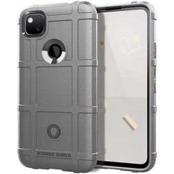 Mobigear Rugged Shield Coque Google Pixel 4a 5G Coque arrière en TPU Souple Anti-Chocs - Gris