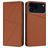 Mobigear Frosted Flip Housse iPhone 17 Pro Etui Porte-Monnaie - Marron