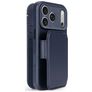 Decoded Detachable Wallet Housse iPhone 18 Pro MagSafe Etui avec Coque Détachable en Cuir Véritable Porte-Monnaie - Midnight Blue
