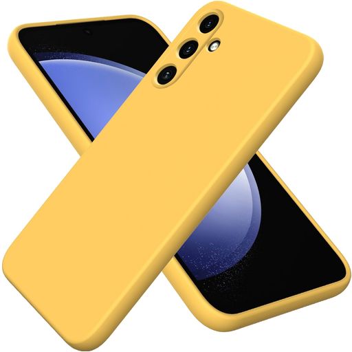 Mobigear Colors Coque Samsung Galaxy A35 Coque arrière en Silicone - Jaune