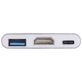 Mobigear - Hub USB-C vers HDMI / USB-A / USB-C - Gris