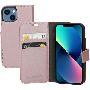Mobiparts Saffiano Wallet Housse iPhone 13 Mini Etui Porte-Monnaie - Rose