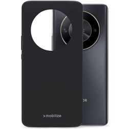 Mobilize Rubber Gelly Coque HONOR Magic 6 Lite Coque arrière en TPU Souple - Matt Black